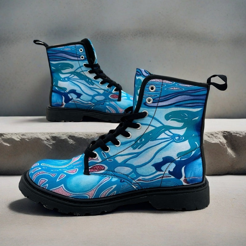 Pink Ribbon - Art Boots for Women