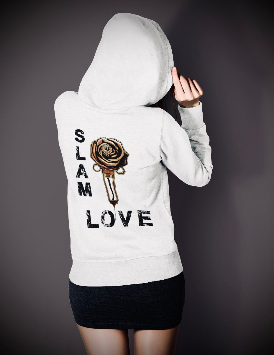 Slam Love (Gold) - Overcast White Hoodie
