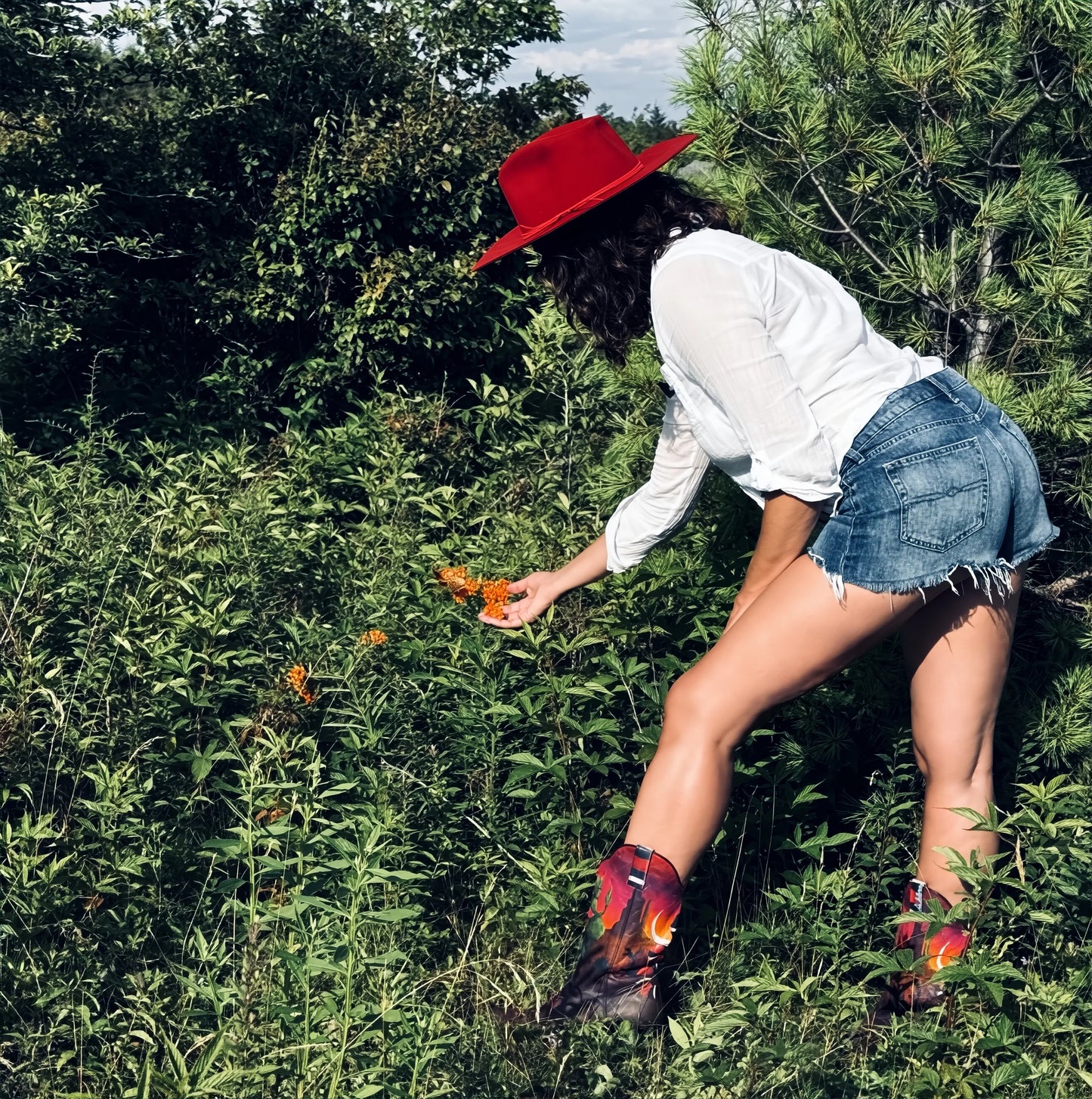 Serpent Moonrise - Women's Upcycled Cowboy Boots