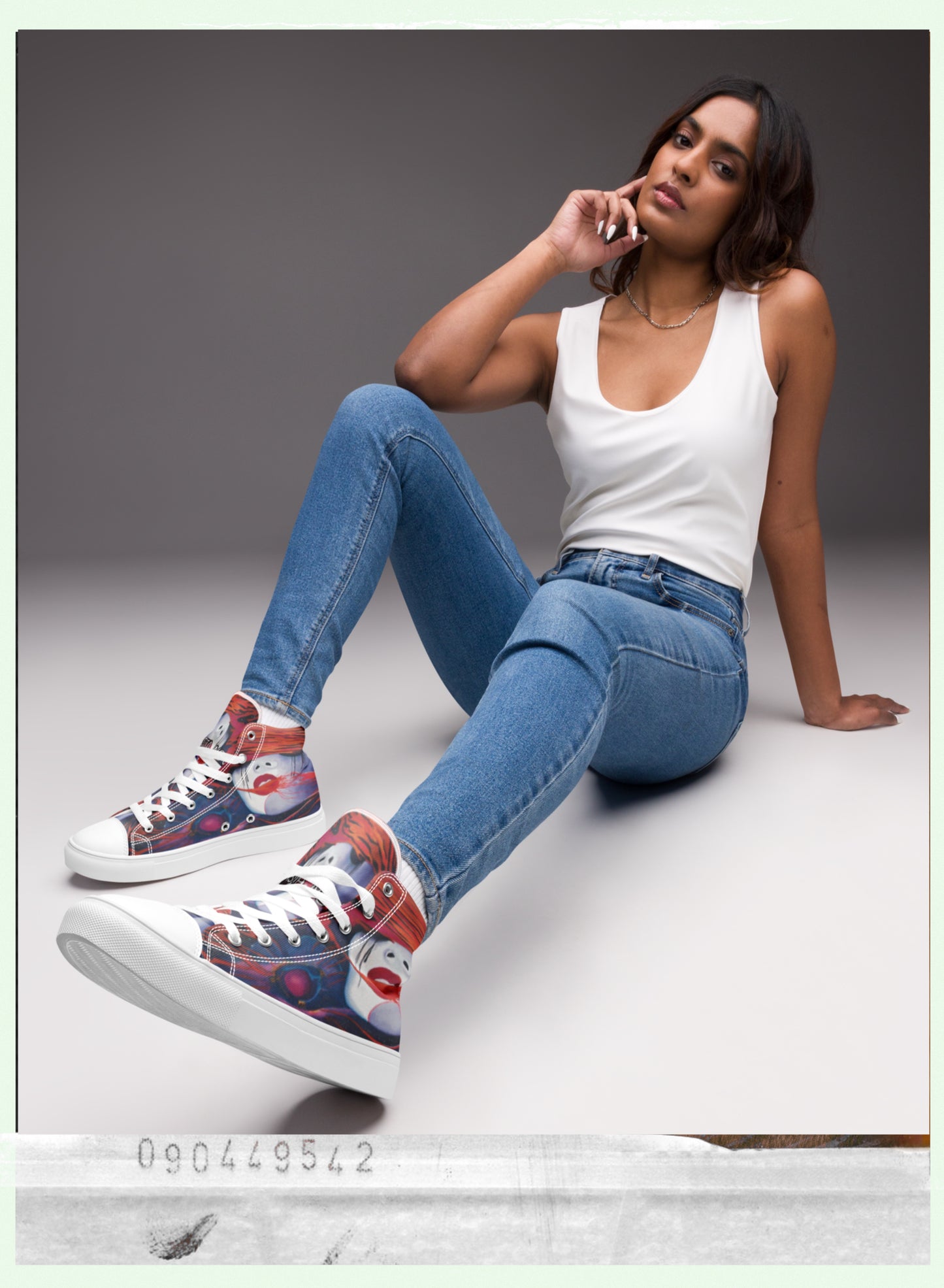 Fire - Women’s High-Top Canvas Shoes
