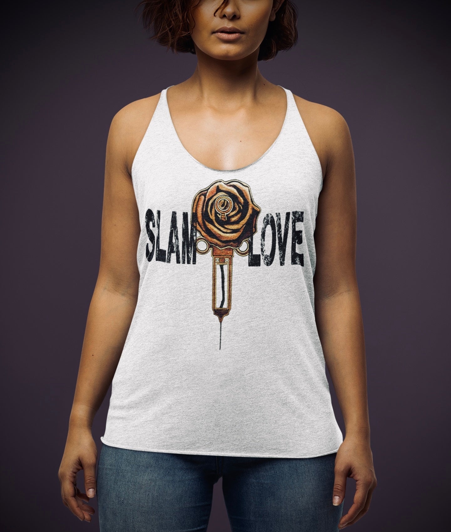 Slam Love - Gold Rose - Women's Racerback Tank