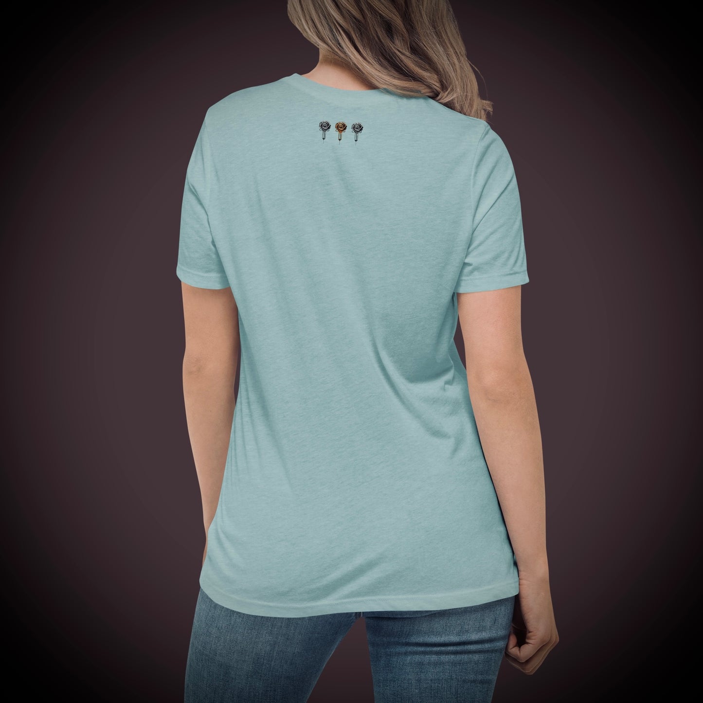 Slam Love - Noir Rose - Women's Relaxed Crew Neck
