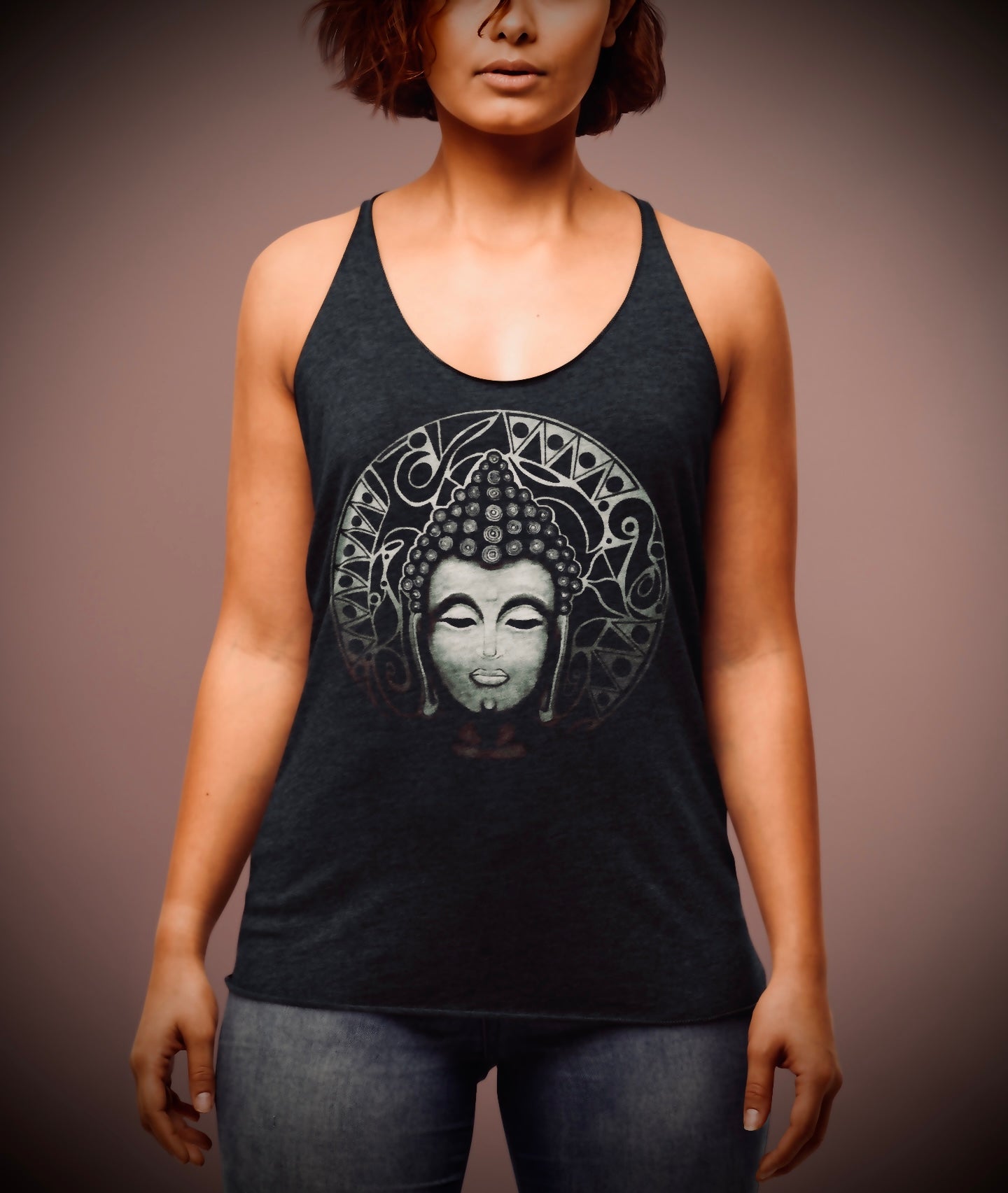 Buddha (Noir) - Women's Racerback Tank
