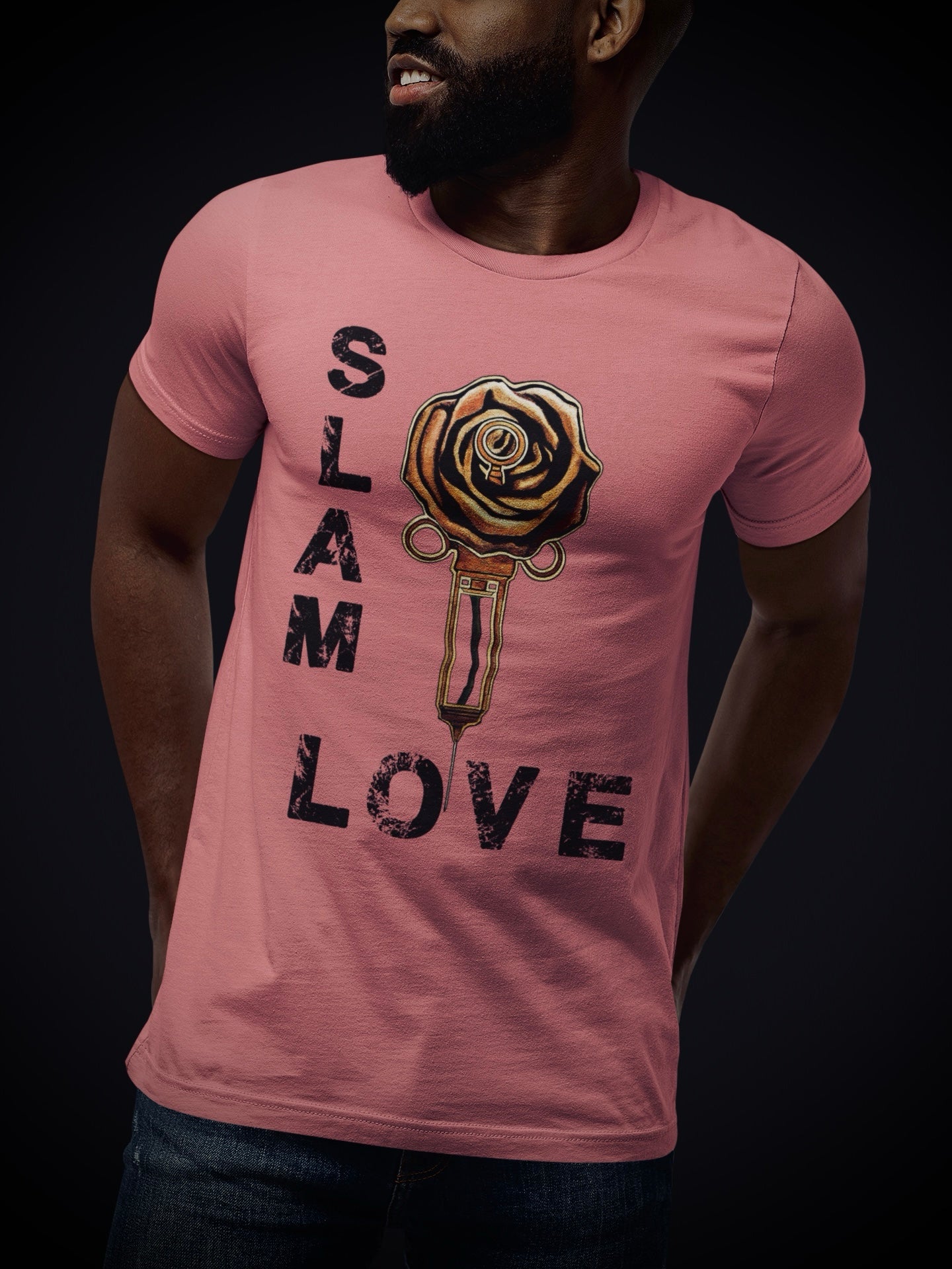 Slam Love - Gold Rose - Short Sleeve Unisex Tees