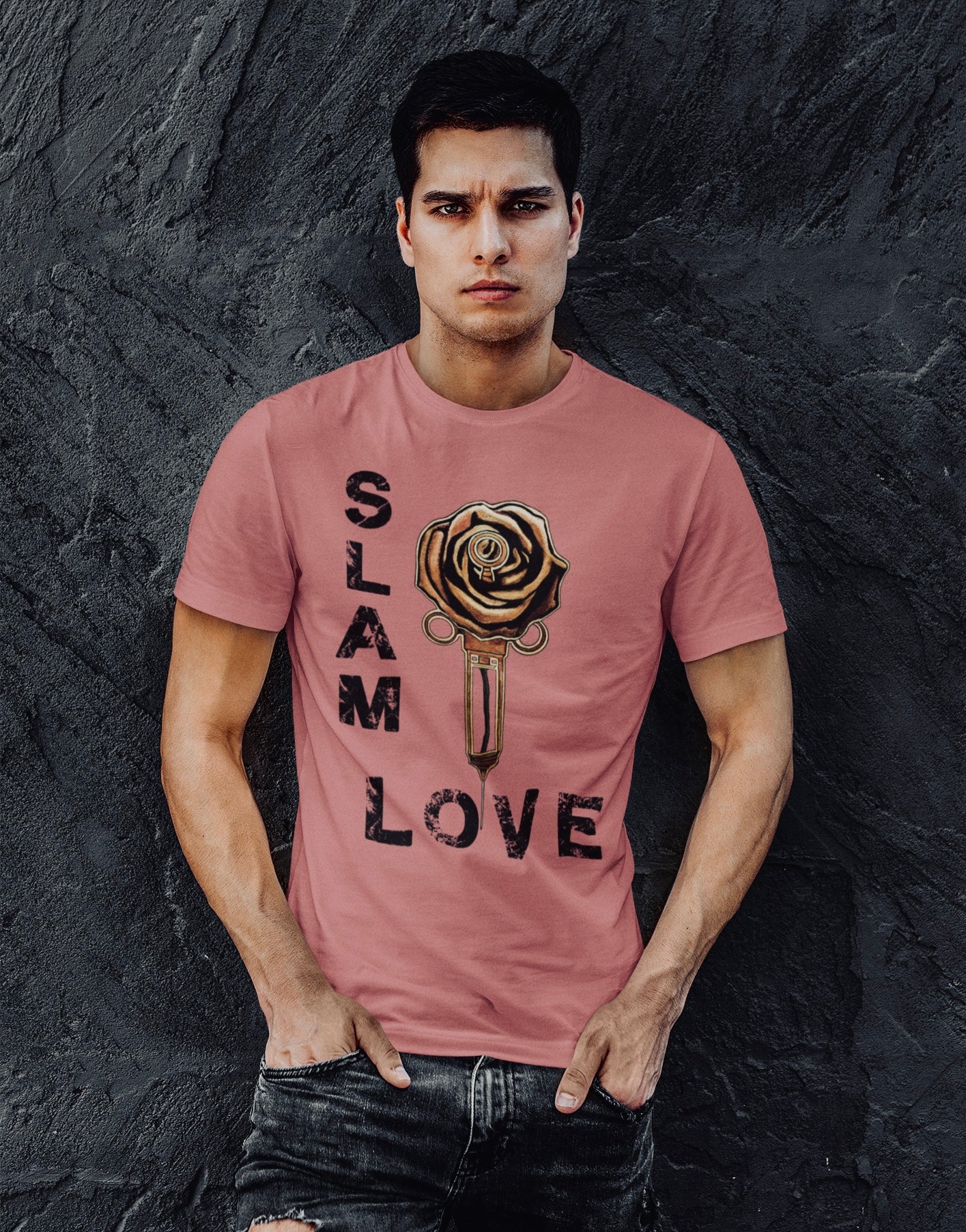 Slam Love - Gold Rose - Short Sleeve Unisex Tees