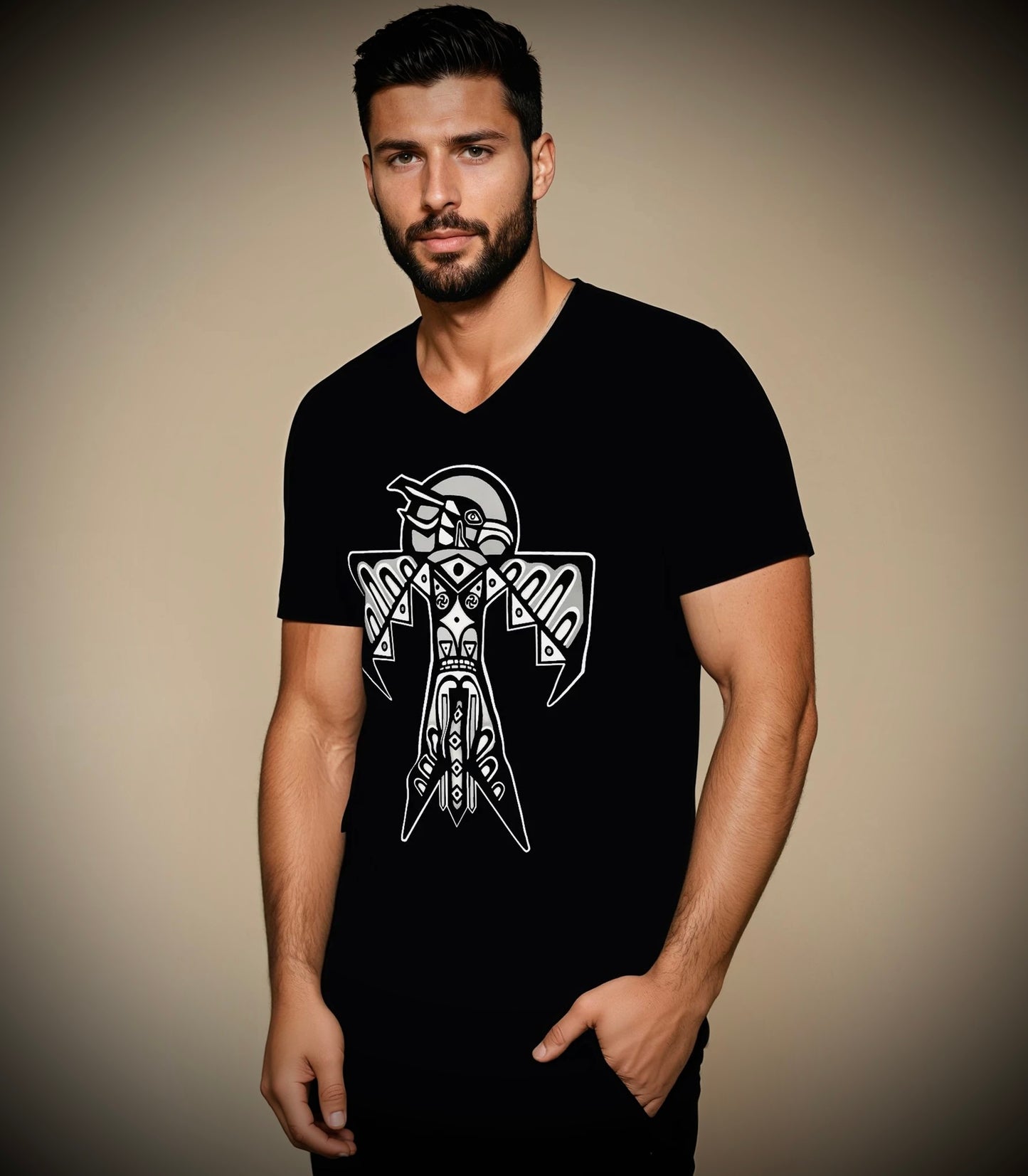 Thunderbird - Unisex Short Sleeve V-Neck Tee