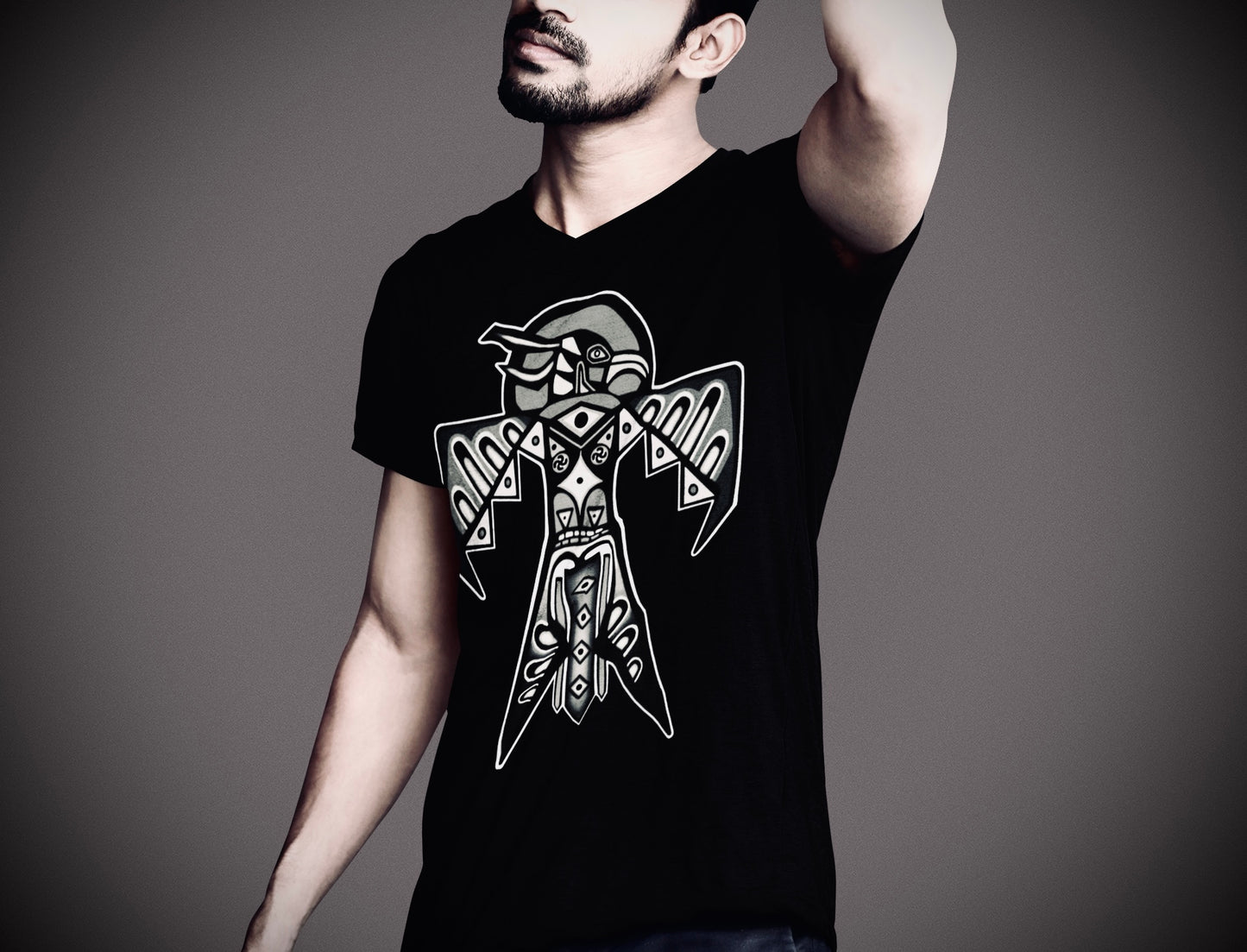 Thunderbird - Unisex Short Sleeve V-Neck Tee