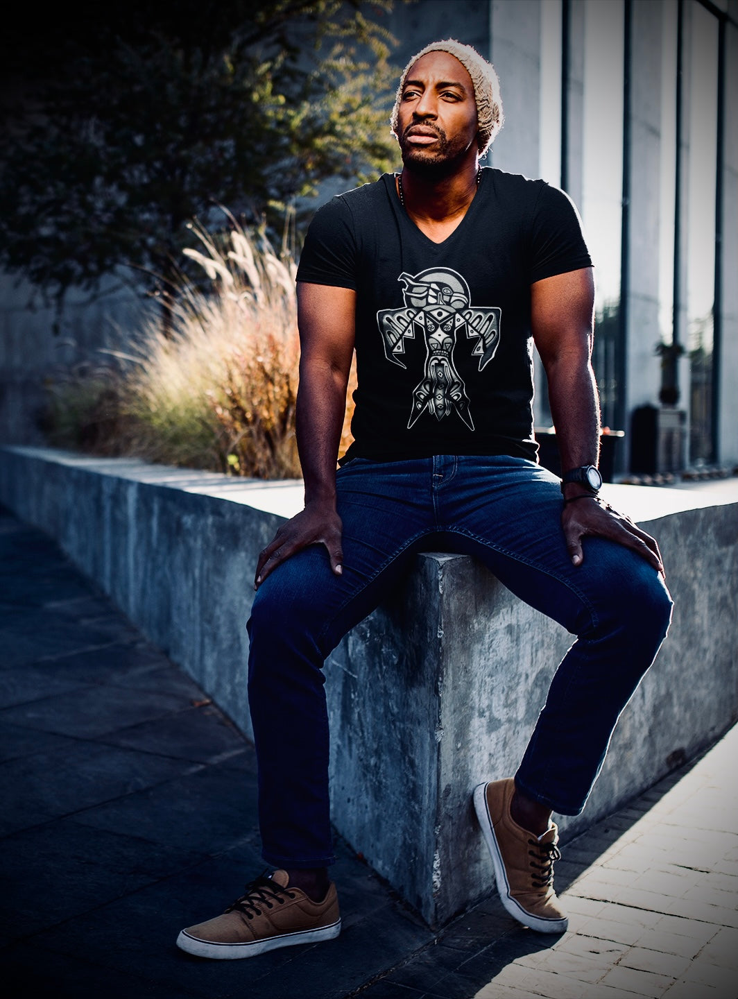 Thunderbird - Unisex Short Sleeve V-Neck Tee