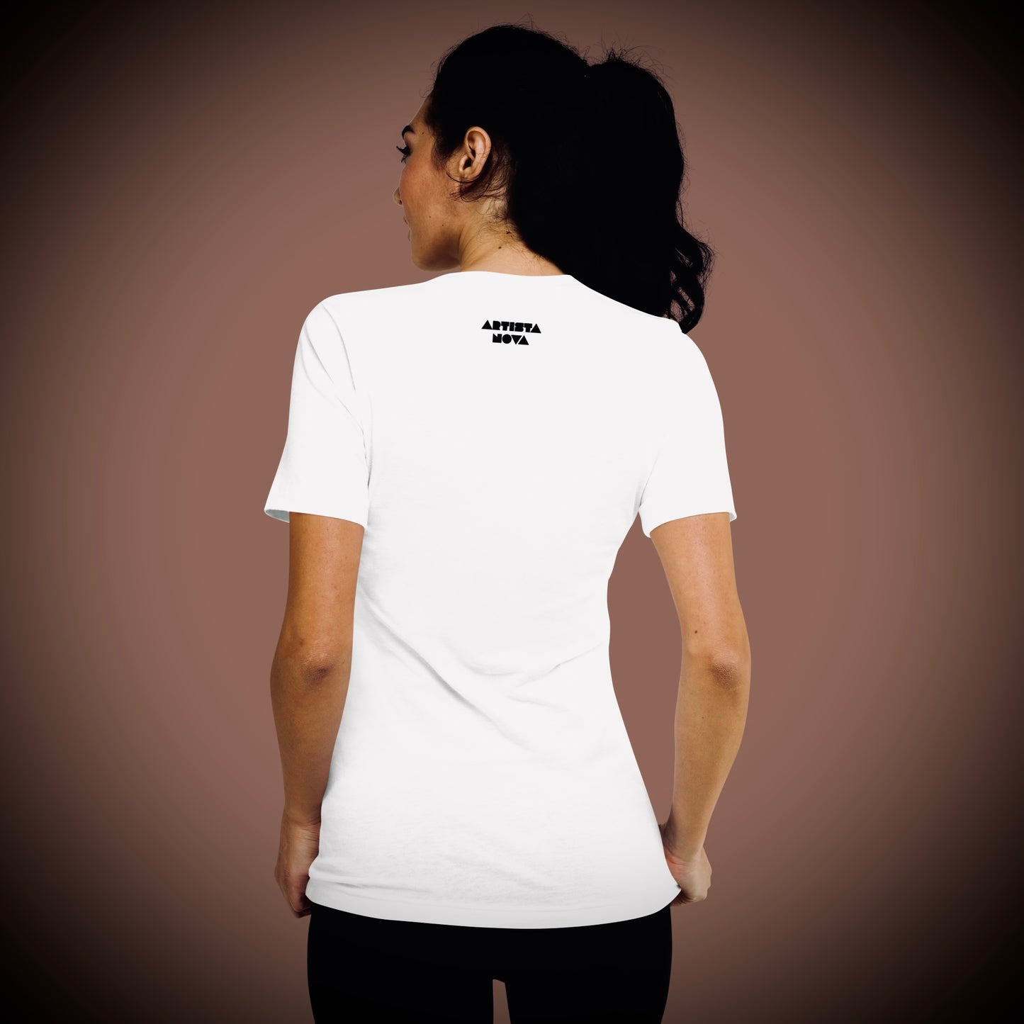 Pink Ribbon (Noir) - Unisex Short Sleeve V-Neck Tee