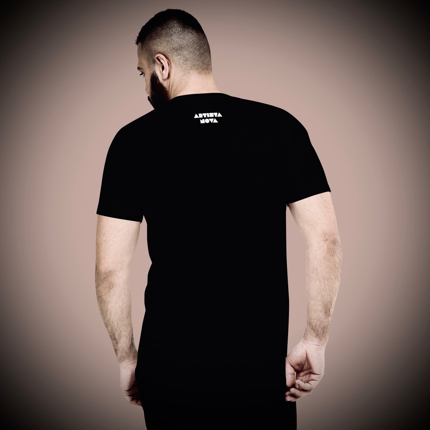Pink Ribbon (Noir) - Unisex Short Sleeve V-Neck Black Tee