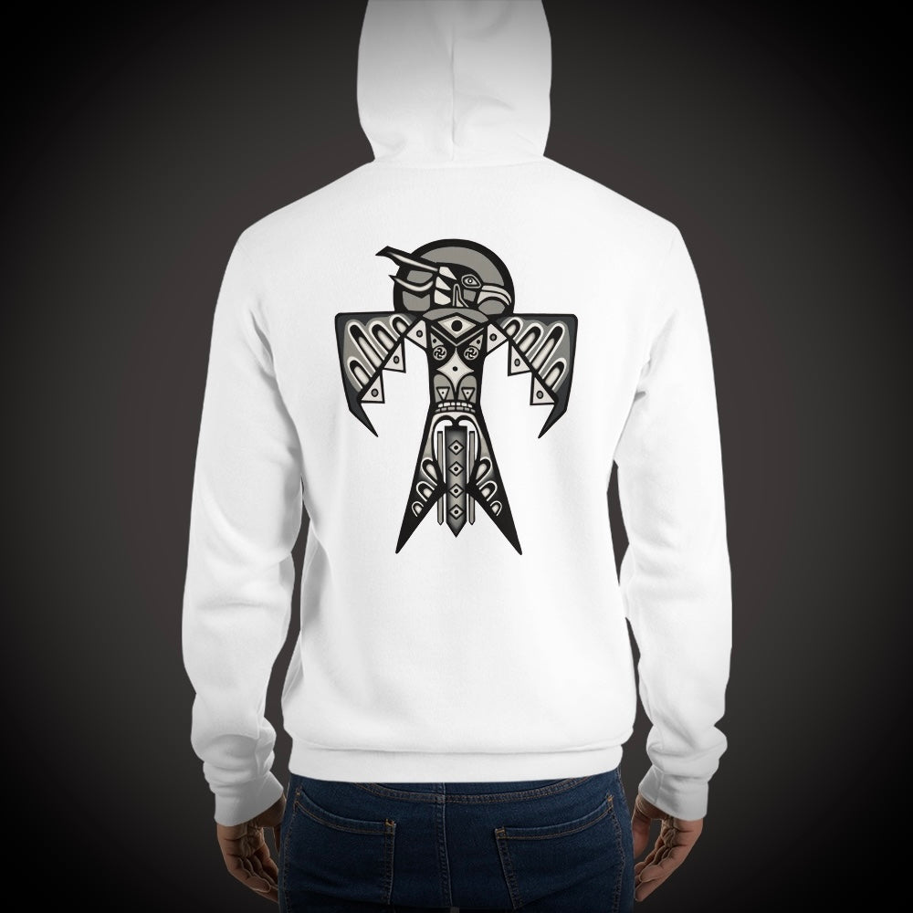 Thunderbird (Noir) - Overcast White Hoodie