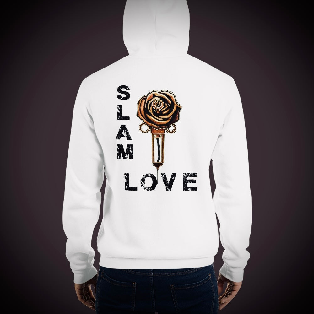 Slam Love (Gold) - Overcast White Hoodie