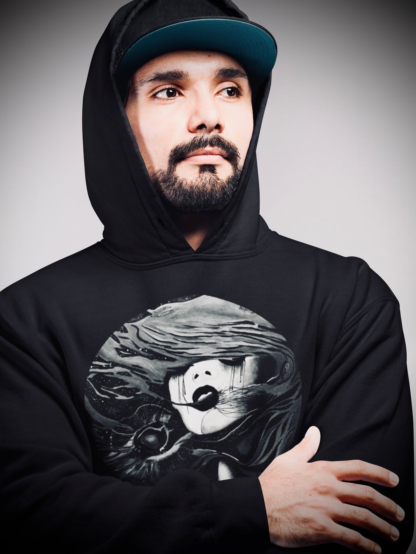 Fire (Noir) - Overcast Unisex Hoodie