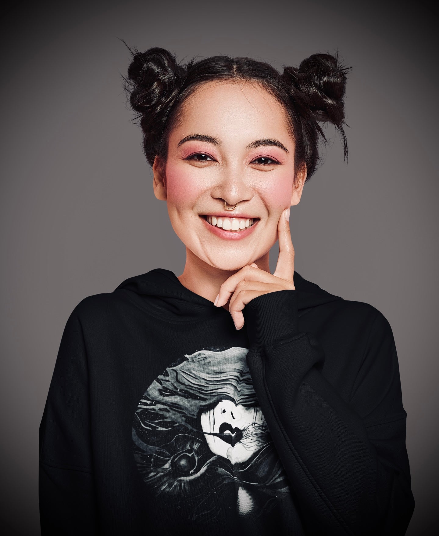 Fire (Noir) - Overcast Unisex Hoodie