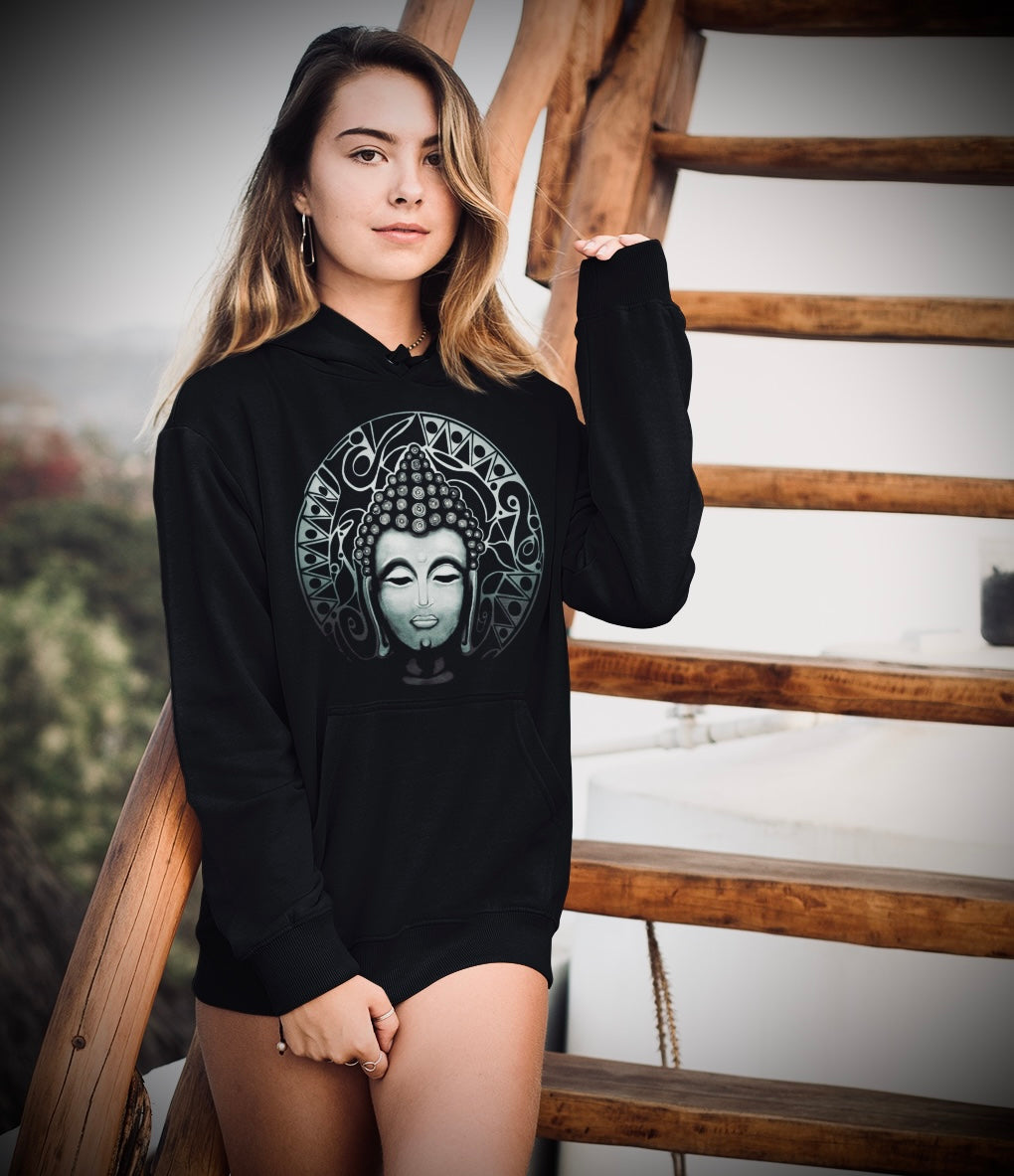 Buddha (Noir) - Overcast Unisex Hoodie