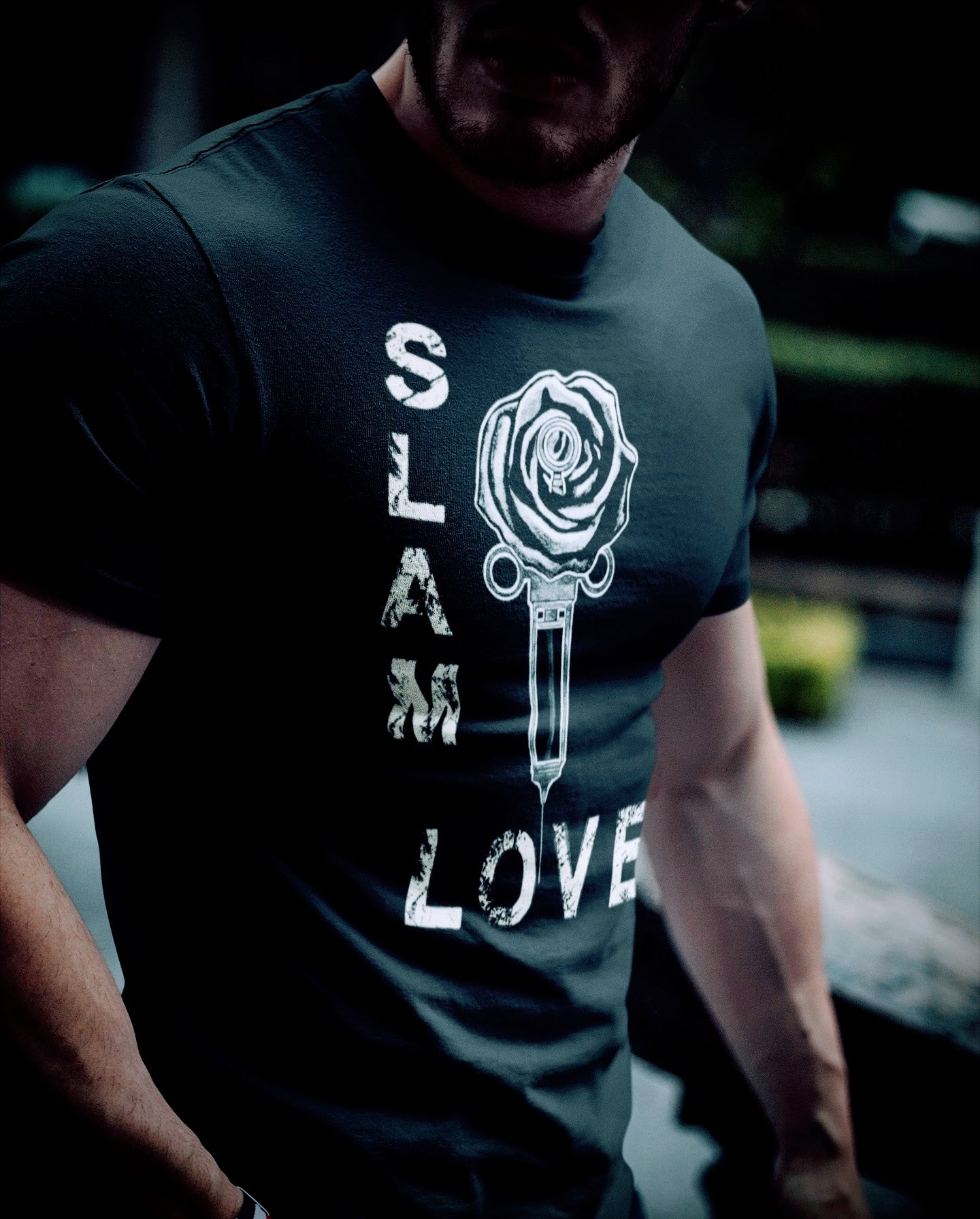 Slam Love (Noir) Unisex Short Sleeve - Black Heather Tee