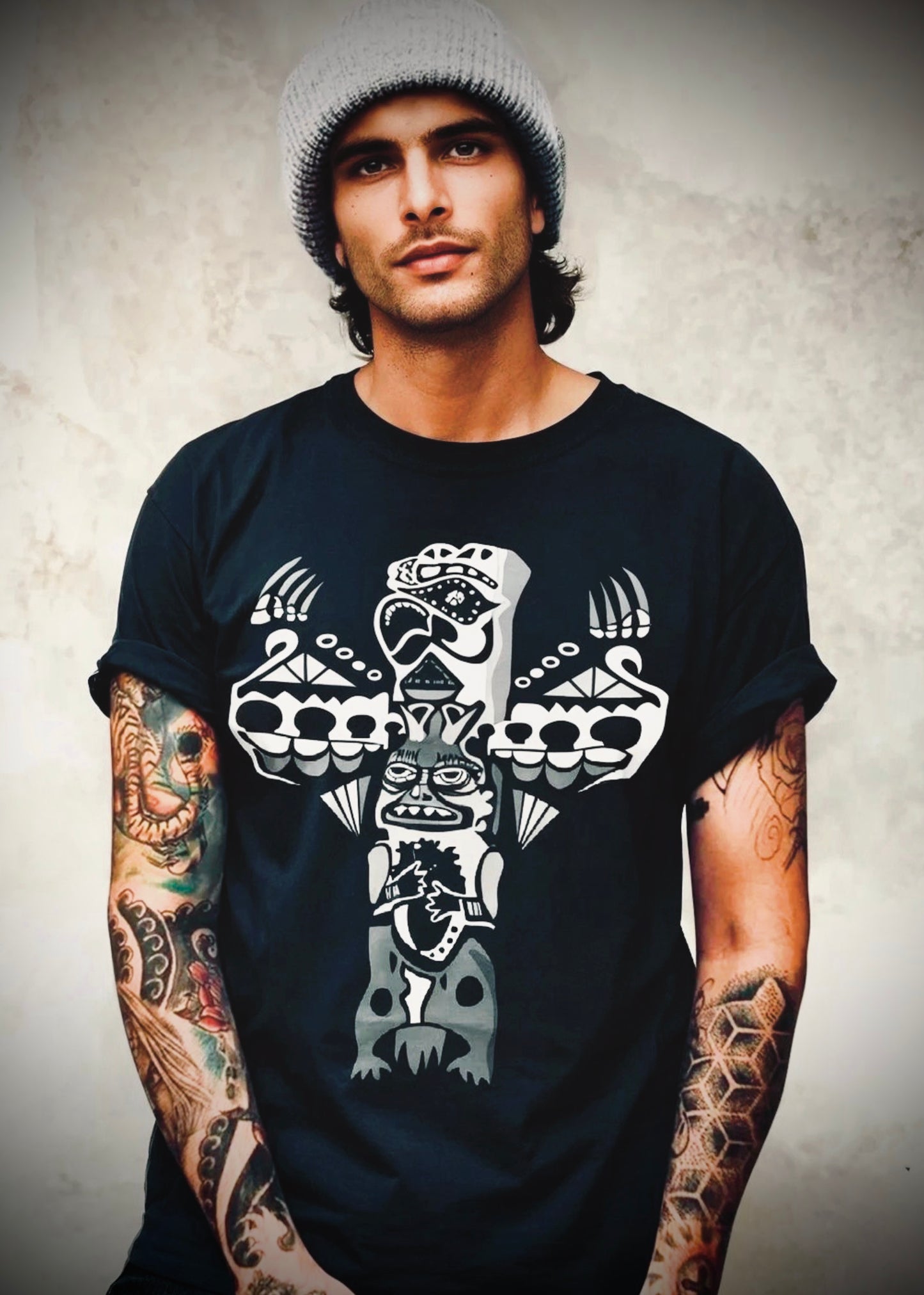 Eagle Totem (Noir) - Unisex Short Sleeve