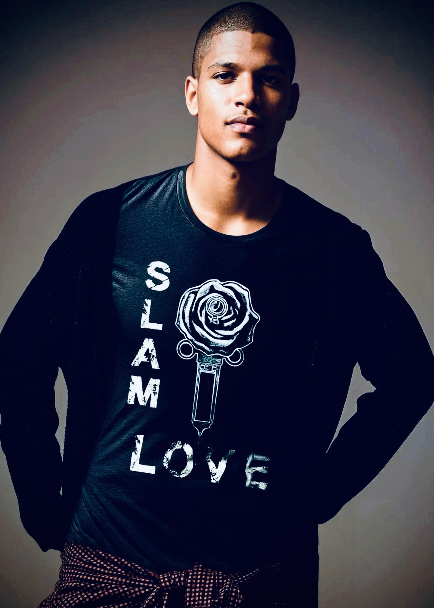 Slam Love (Noir) Unisex Short Sleeve - Black Heather Tee