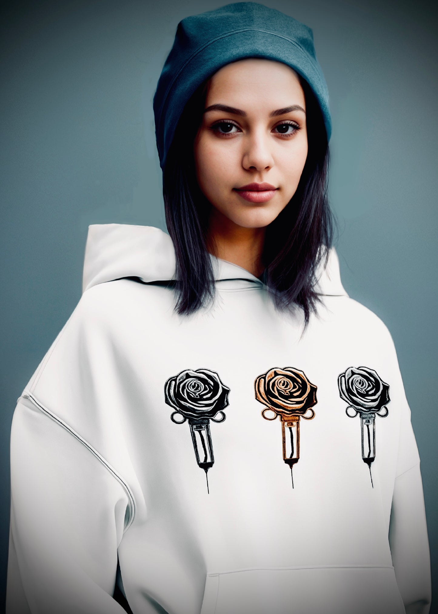 Slam Love (Gold) - Overcast White Hoodie