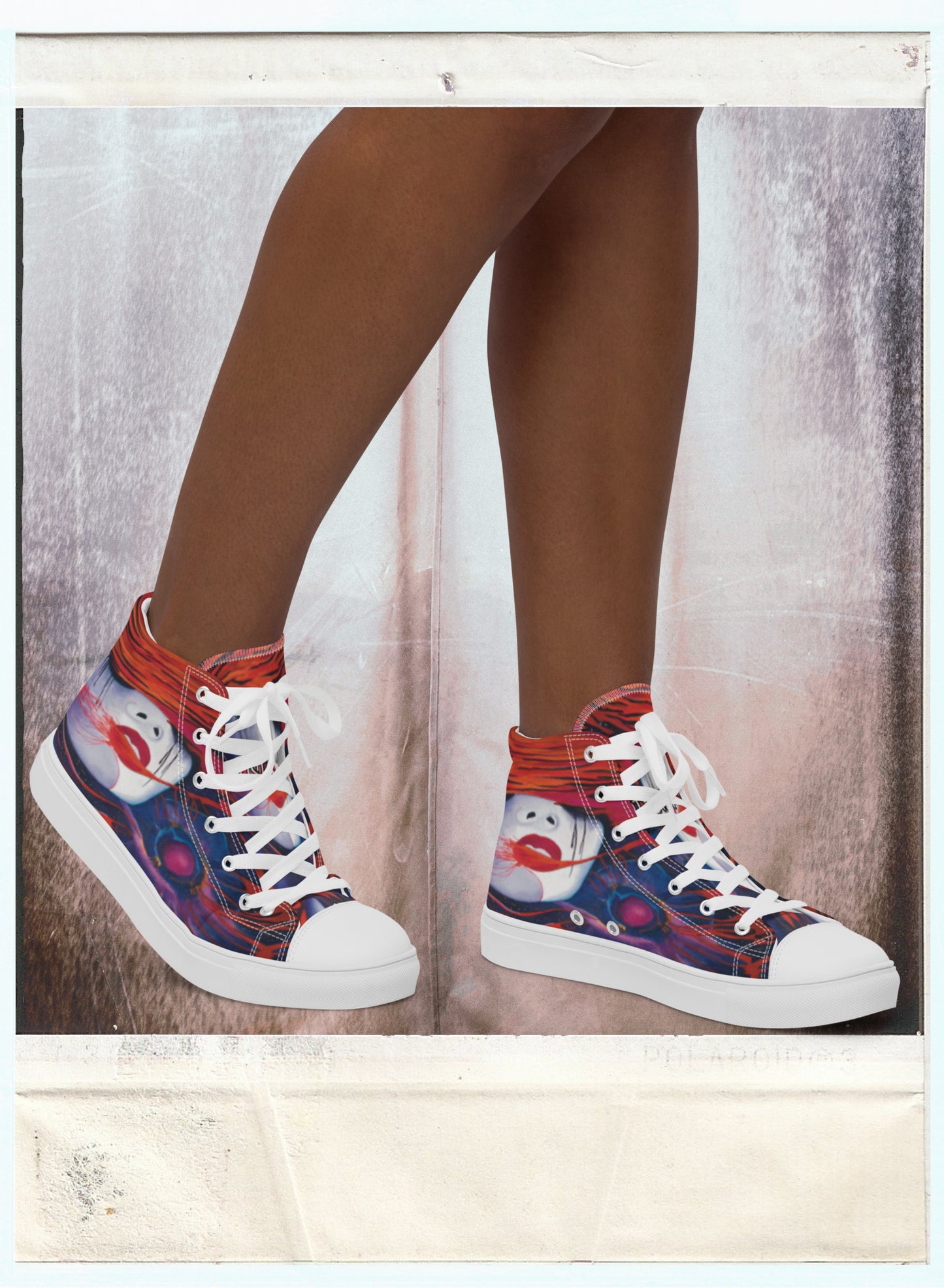 Fire - Women’s High-Top Canvas Shoes