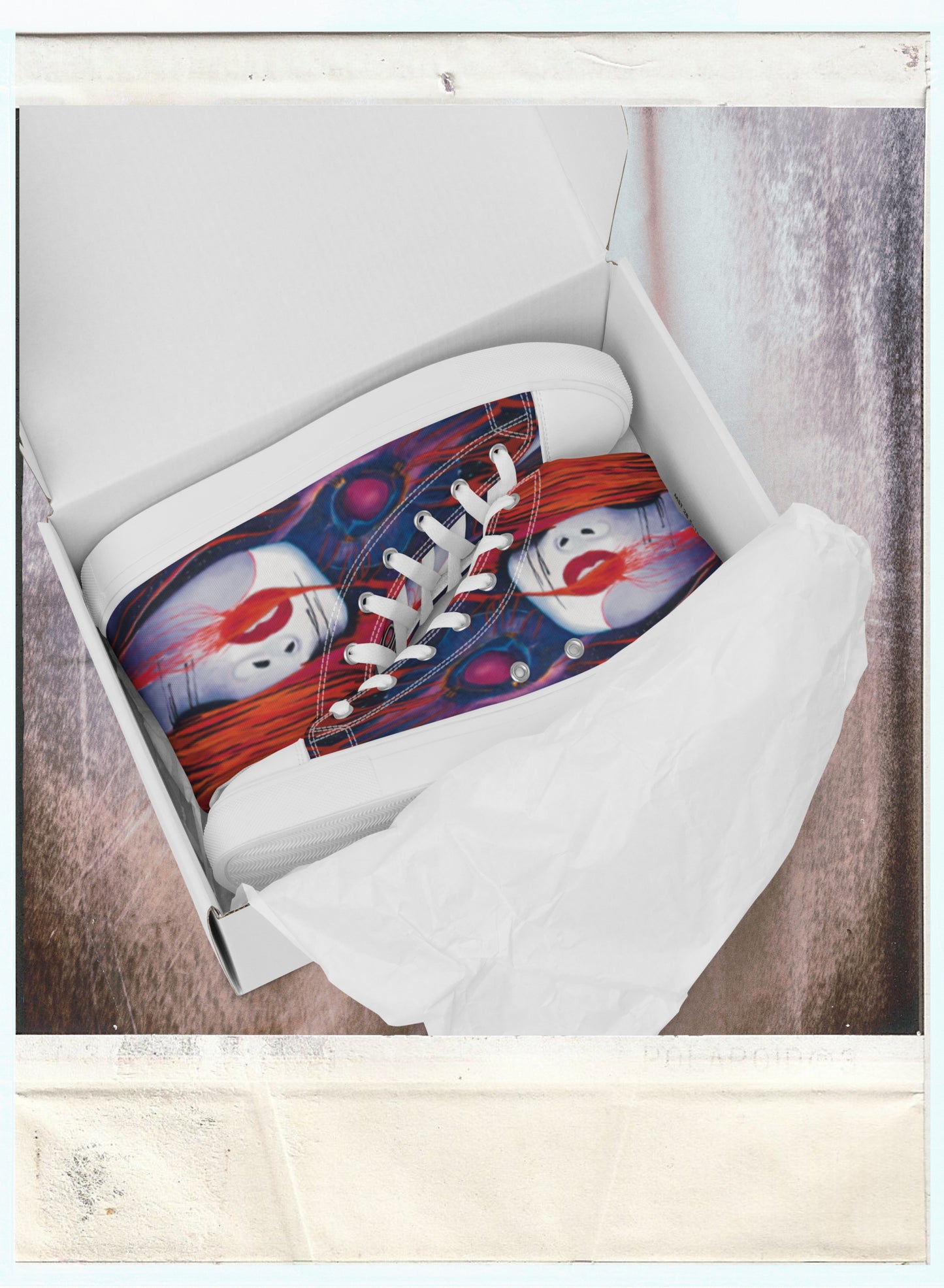 Fire - Women’s High-Top Canvas Shoes