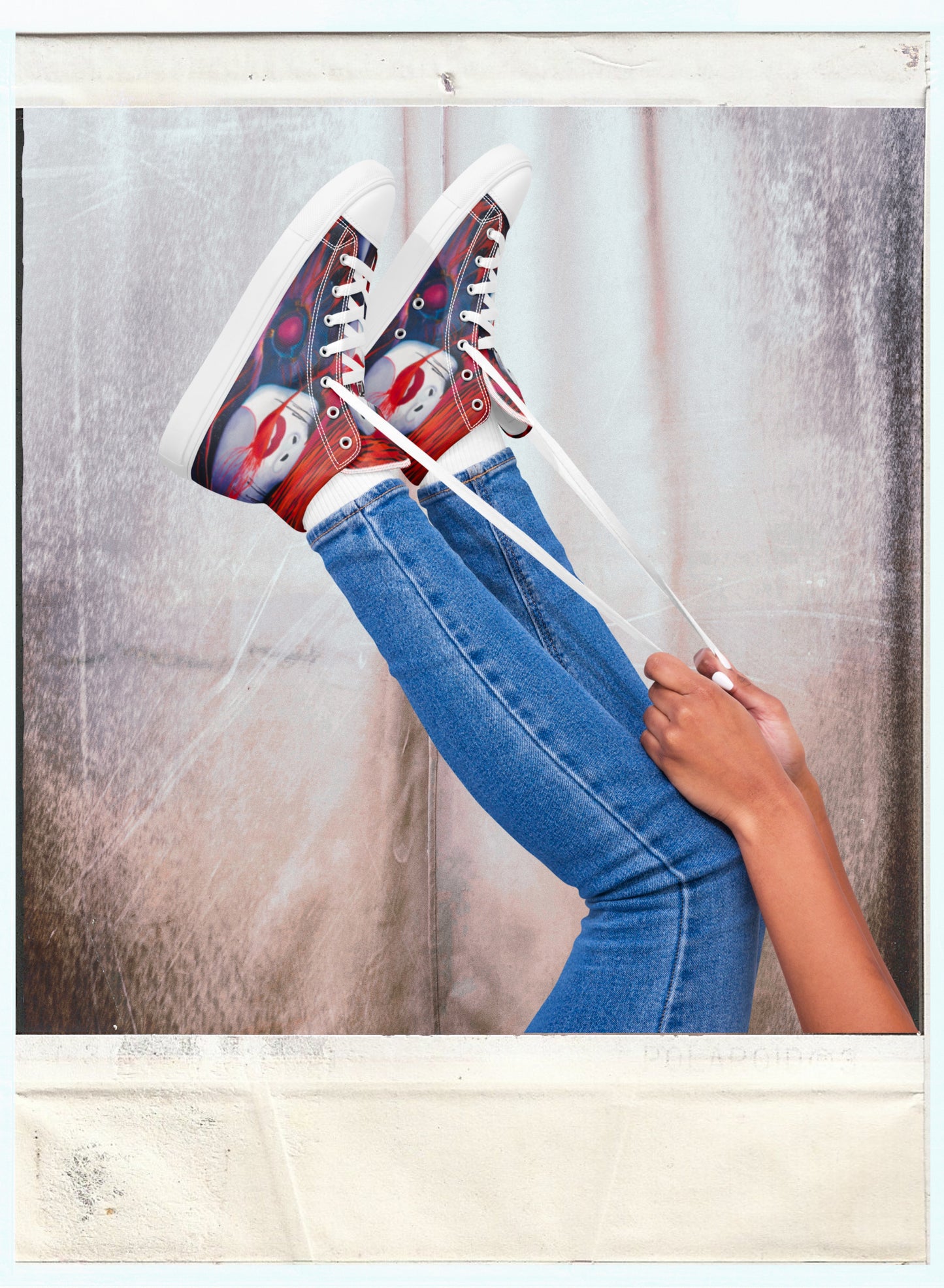 Fire - Women’s High-Top Canvas Shoes