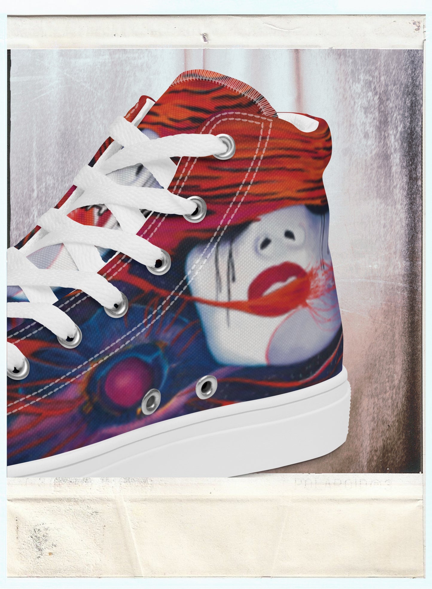 Fire - Women’s High-Top Canvas Shoes