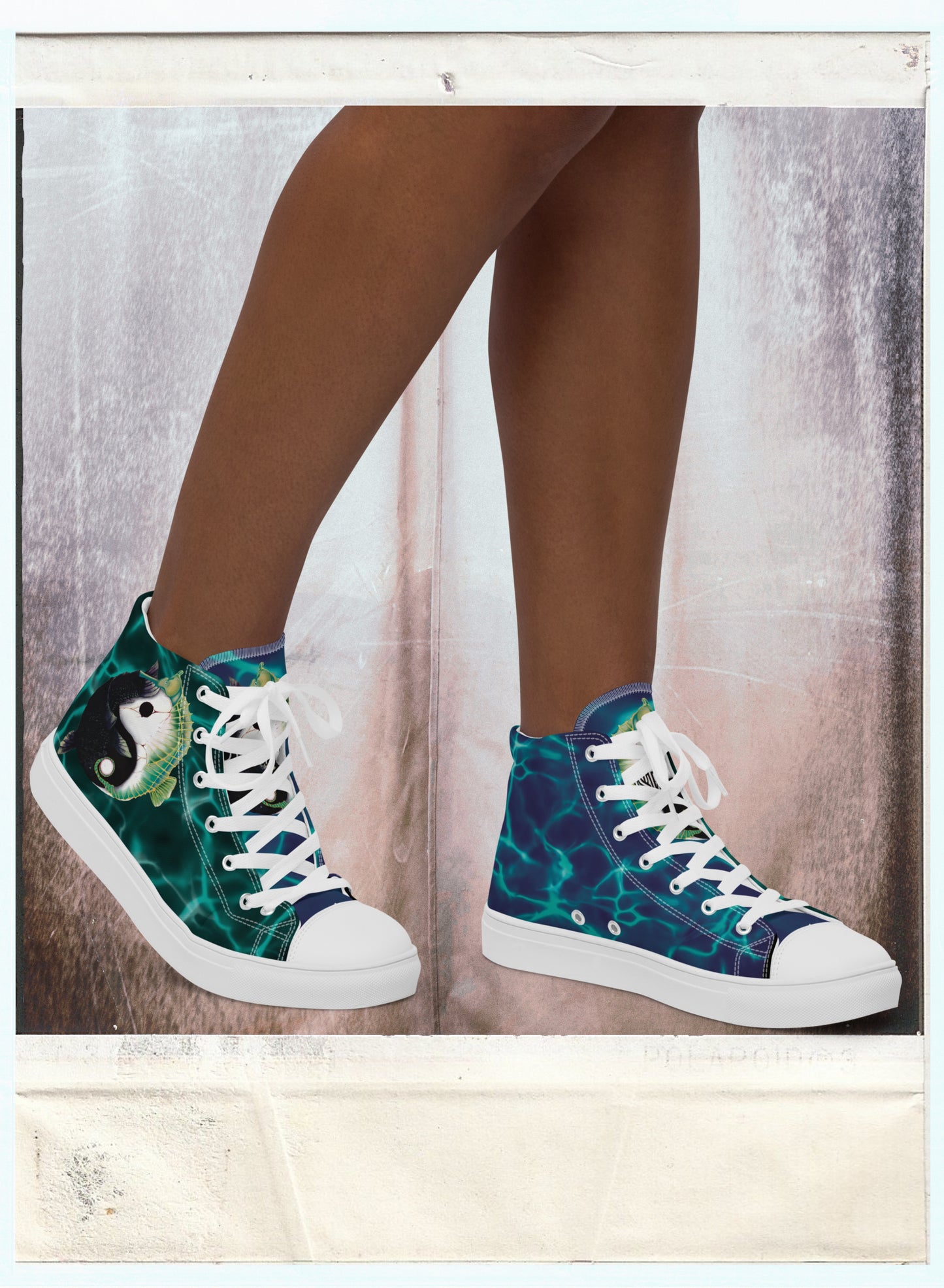 Yin-Yang - Women’s High-Top Canvas Shoes