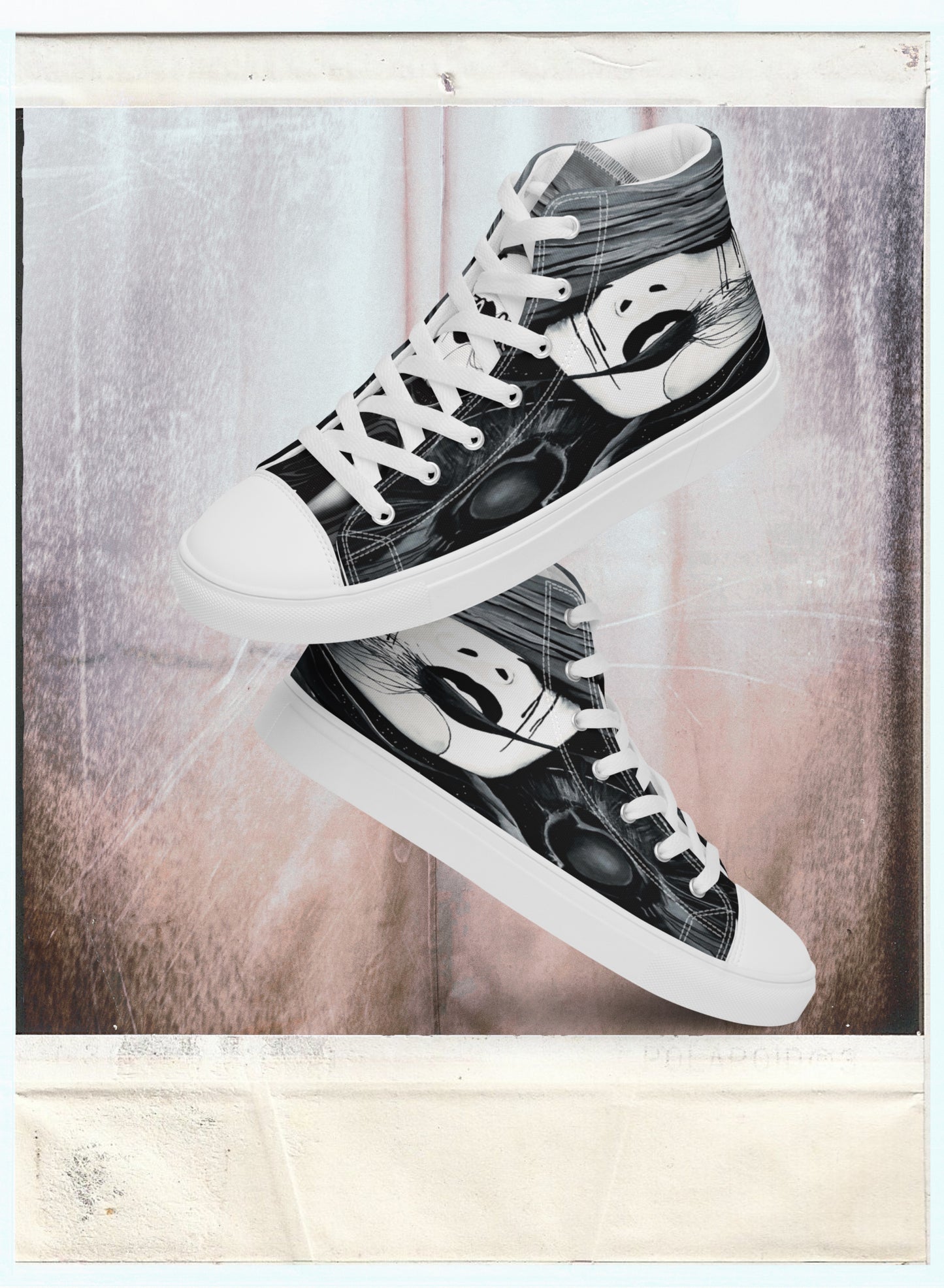 Fire (Noir) - Women’s High-Top Canvas Shoes