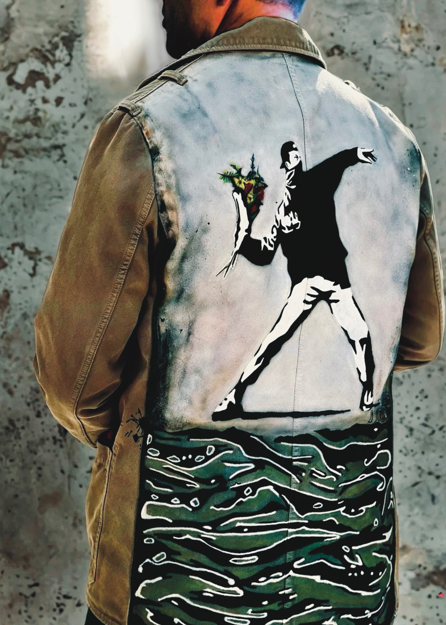 Rage, the Flower Thrower - Men's Military Jacket