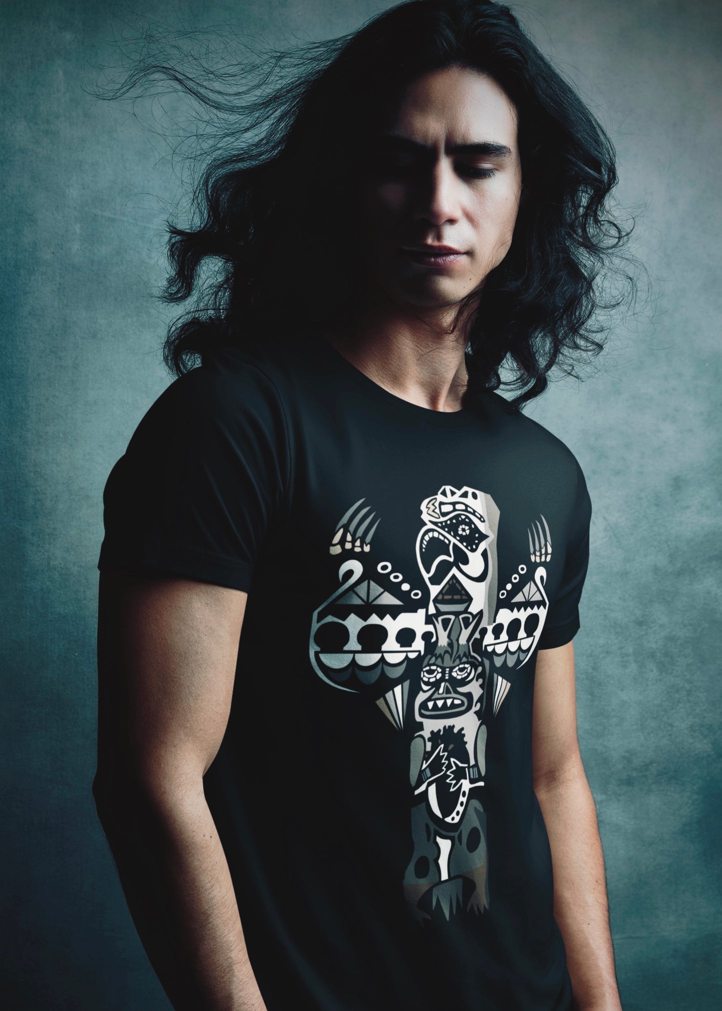 Eagle Totem (Noir) - Unisex Short Sleeve