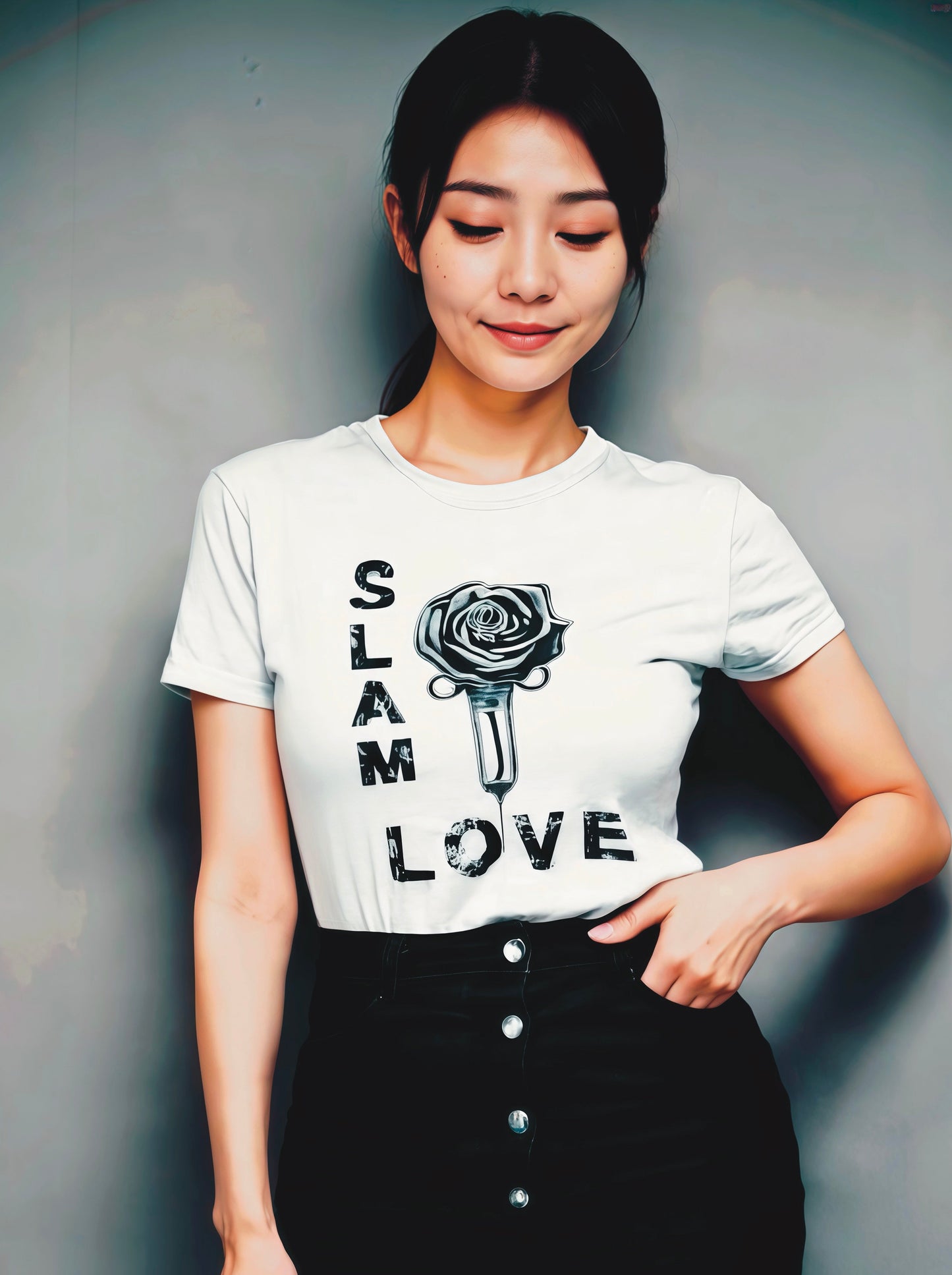 Slam Love - Noir Rose - Women's Relaxed Crew Neck