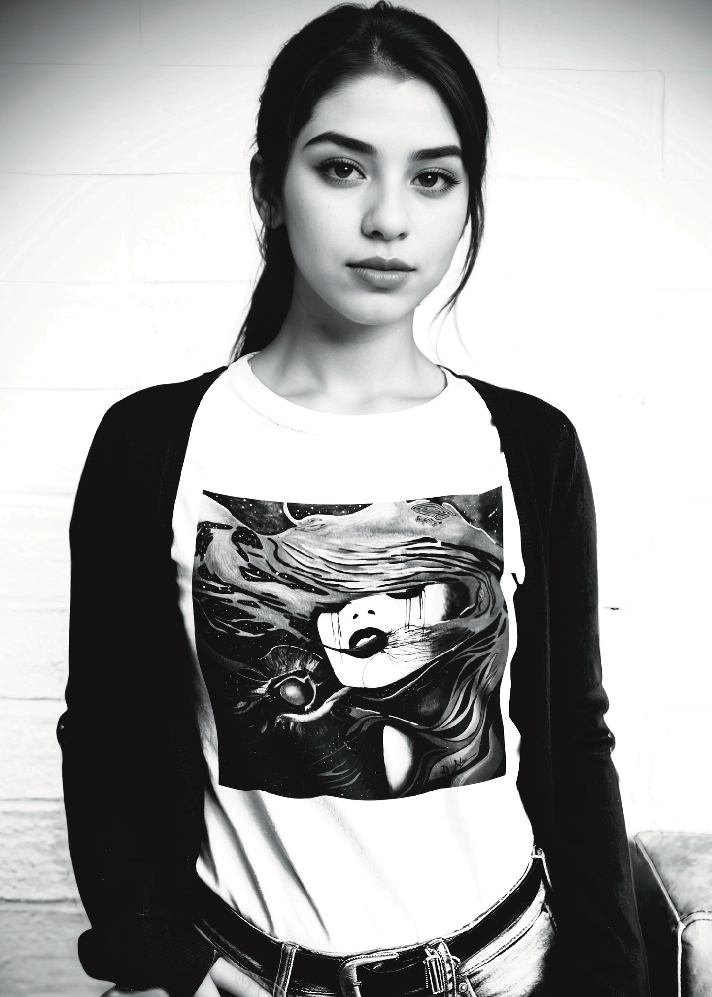 Fire (Noir) - Women's Relaxed Crew Neck Tee