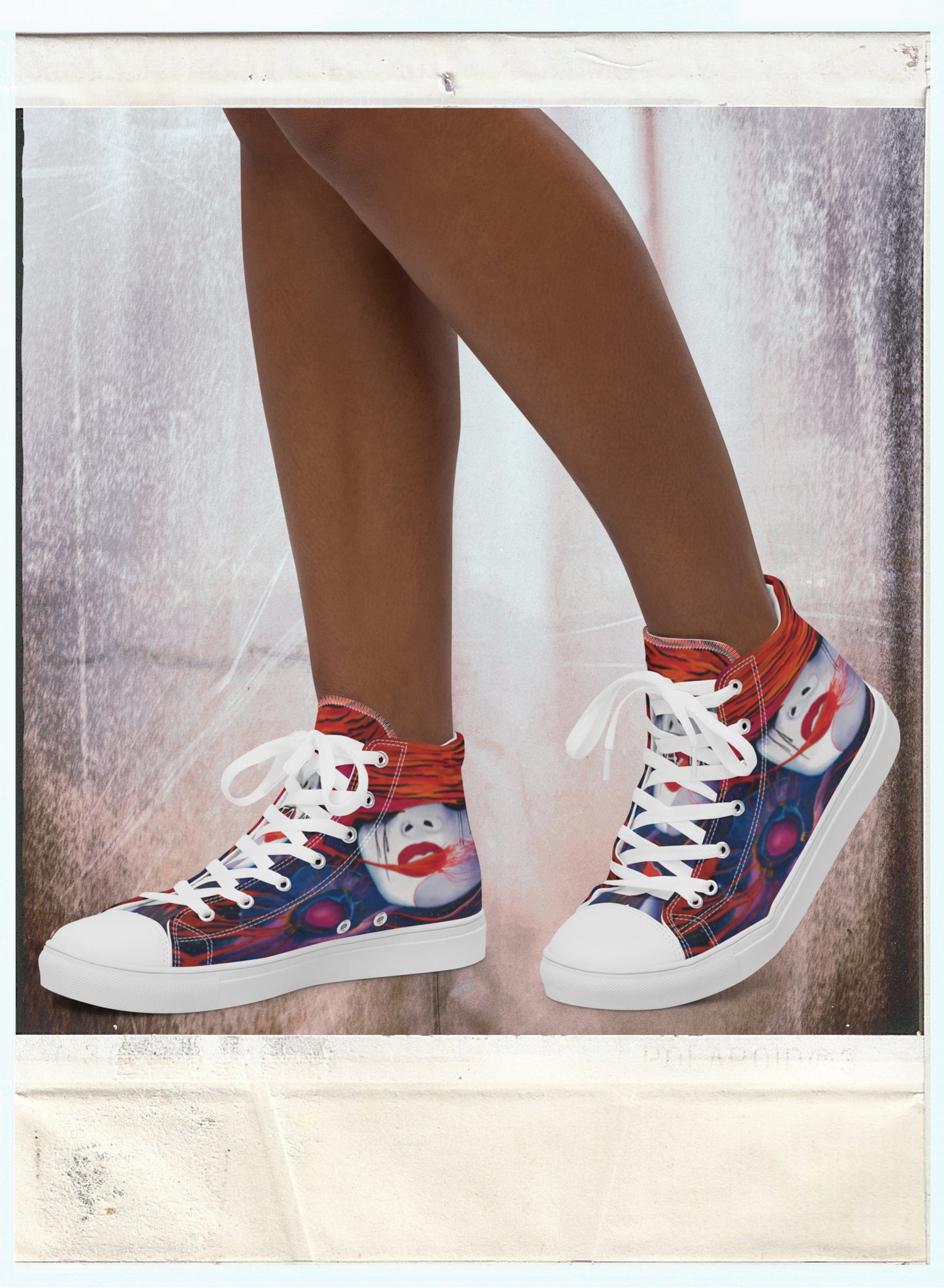 Fire - Women’s High-Top Canvas Shoes