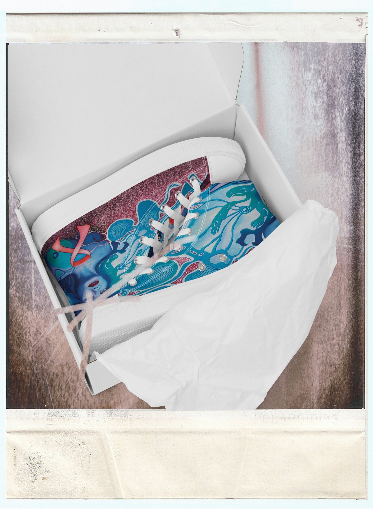 Pink Ribbon - Women’s High-Top Canvas Shoes