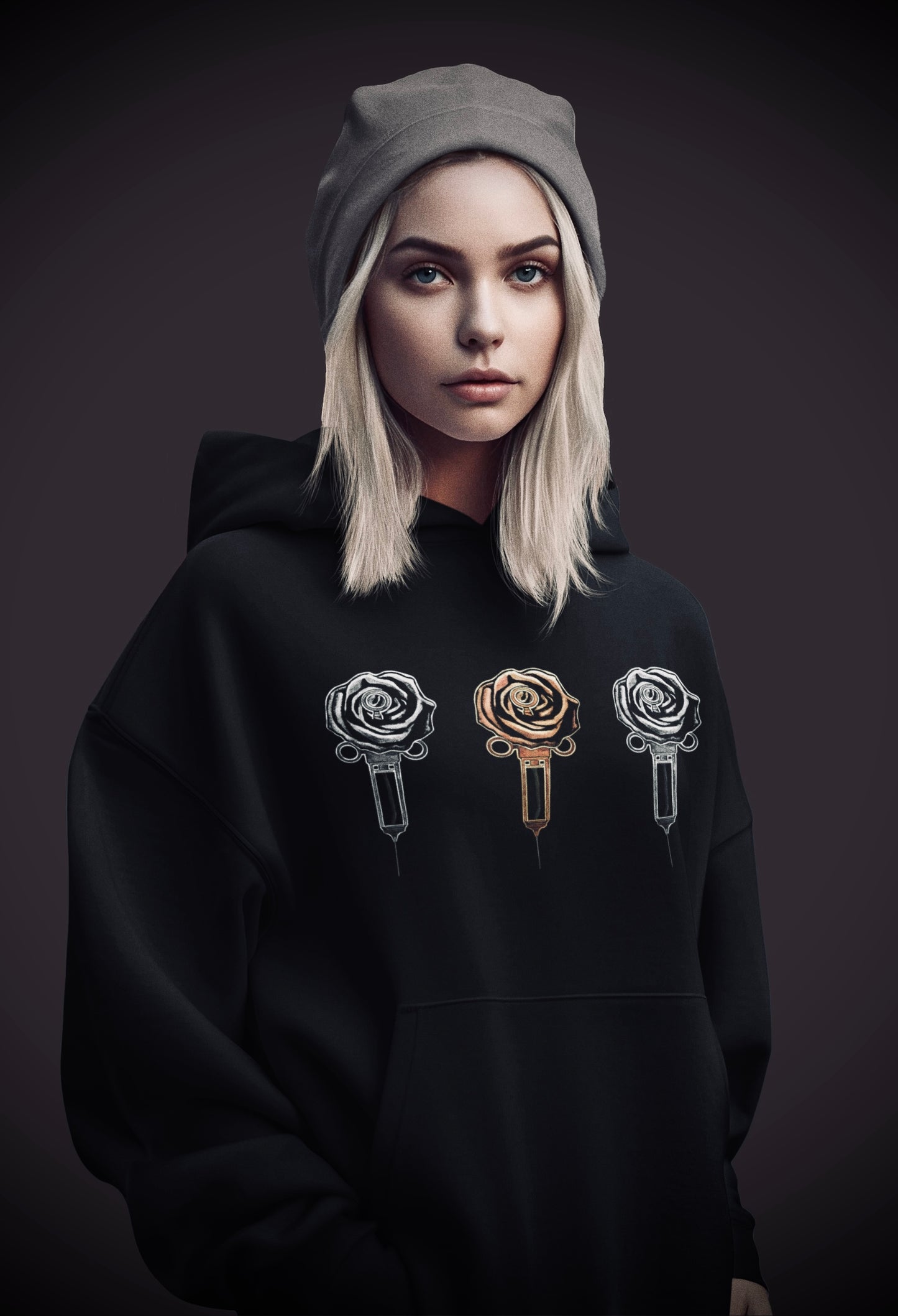 Slam Love (Noir) - Overcast Black Hoodie