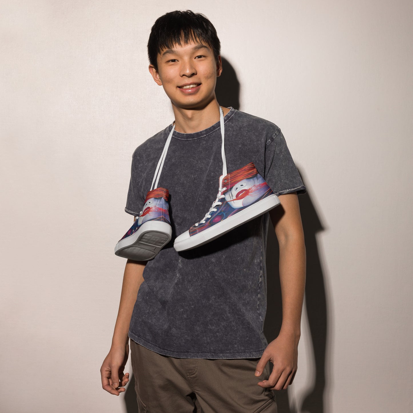Fire - Men’s high top canvas shoes
