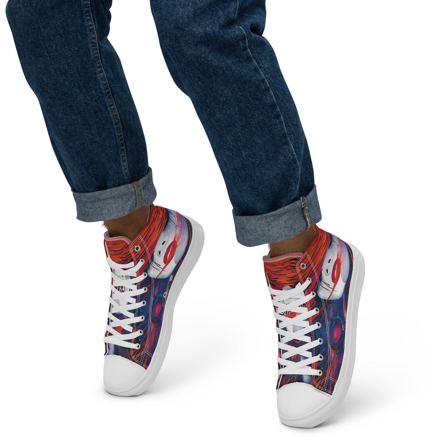 Fire - Men’s high top canvas shoes