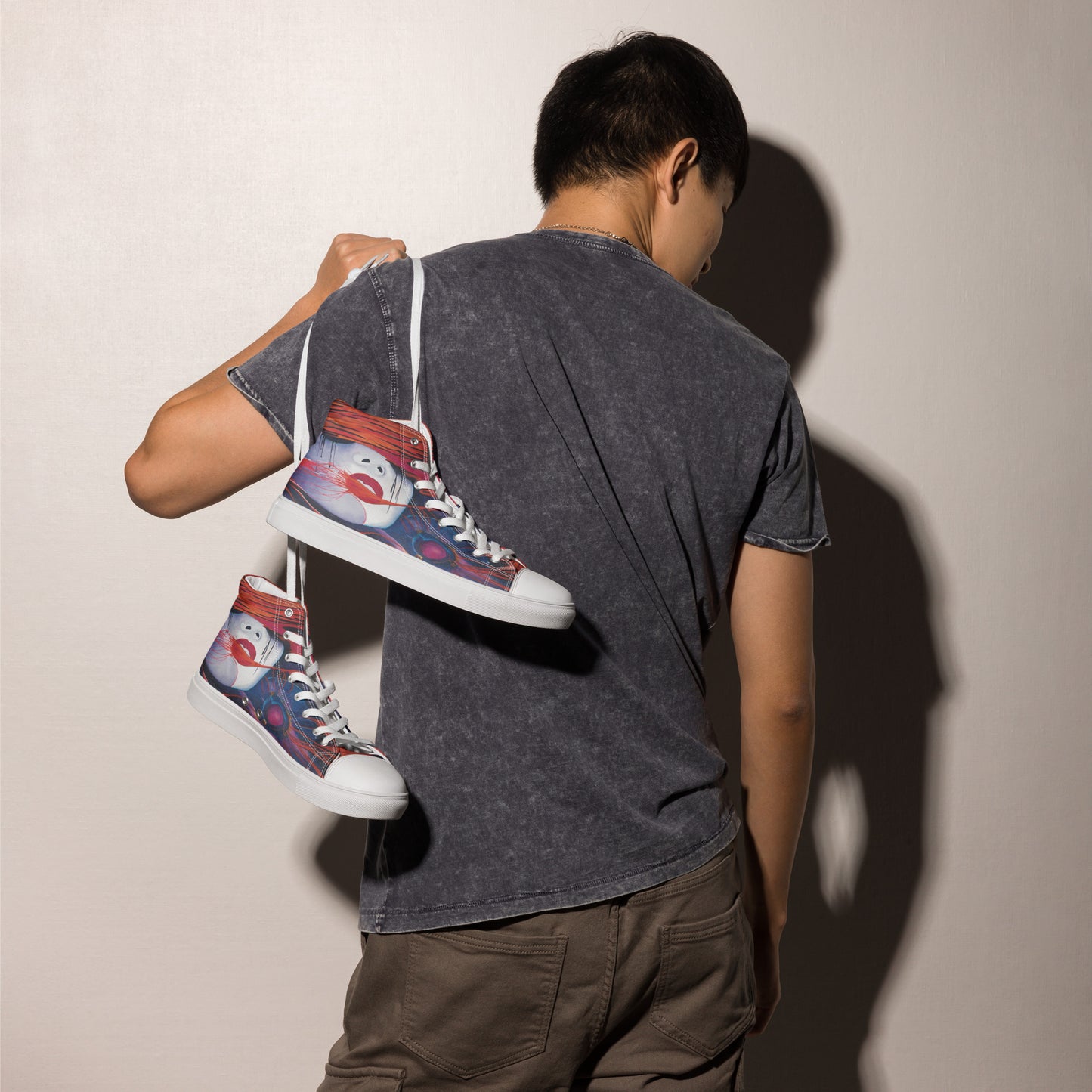 Fire - Men’s high top canvas shoes