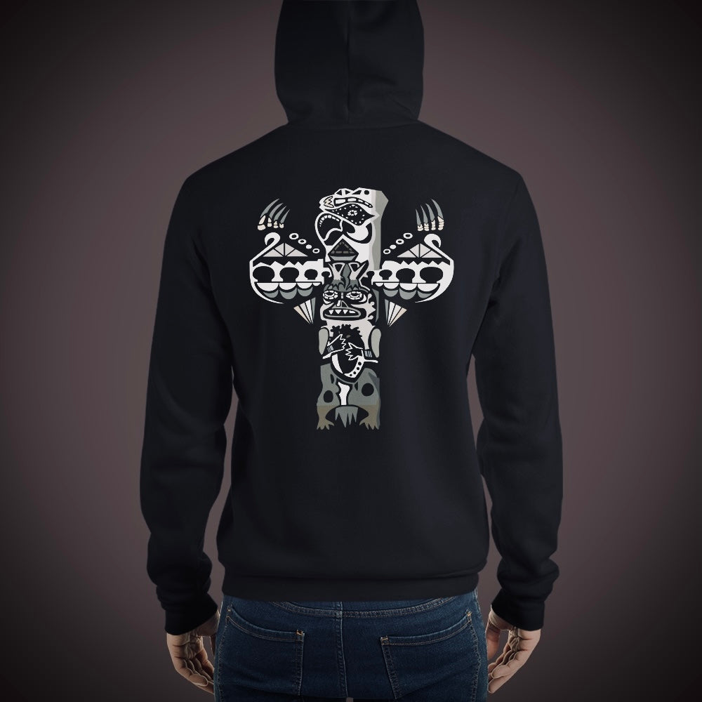 Eagle Totem (Noir) Overcast Hoodie