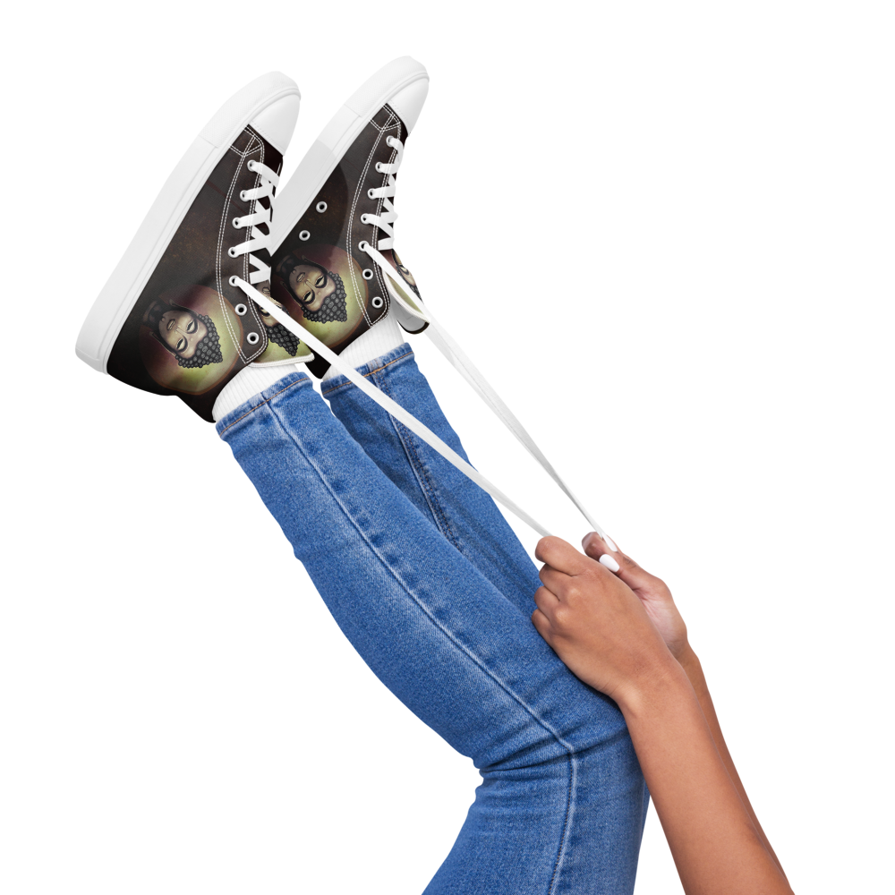 Buddha - Women’s High Top Canvas Shoes