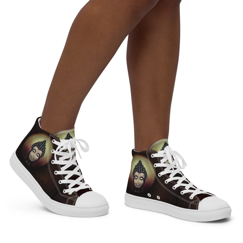 Buddha - Women’s High Top Canvas Shoes