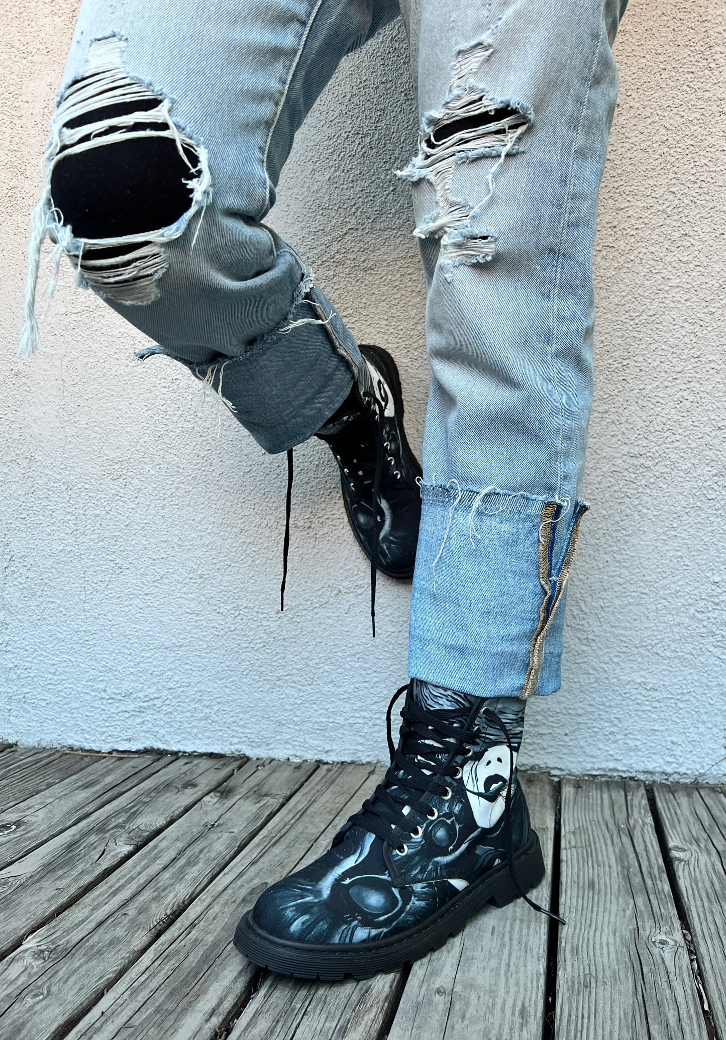 Fire (Noir) - Art Boots for Women