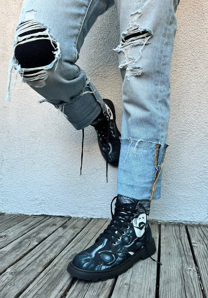 Fire (Noir) - Art Boots for Women