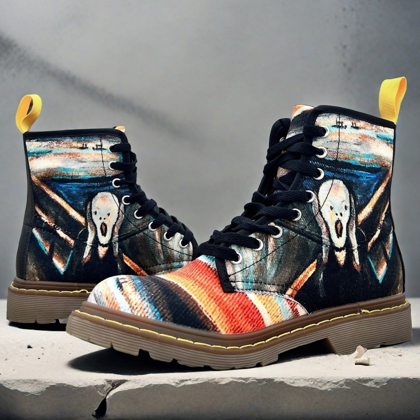 The Scream - Art Boots for Women