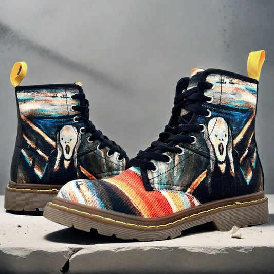 The Scream - Art Boots for Women