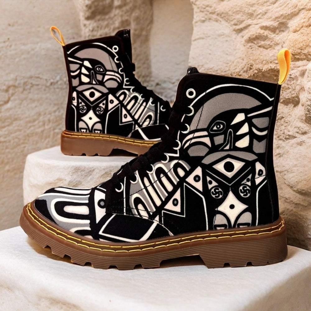 Thunderbird (Noir) - Art Boots for Women
