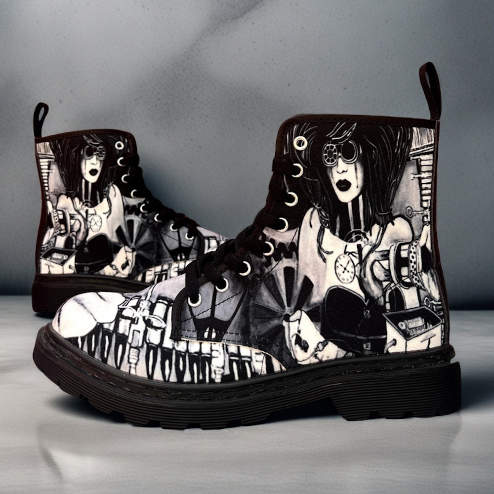 Metal (Noir) - Art Boots for Women