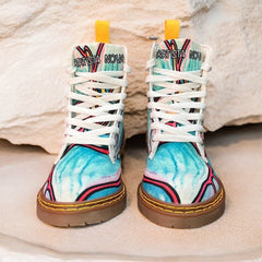 Pastel Succulent - Art Boots for Women