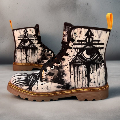 Evil Eye (Noir) - Art Boots for Women